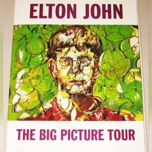 Elton John-The Big Picture Tour Concert Program With Ticket Stub
